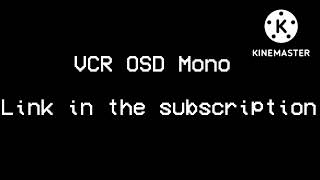 VCR OSD Mono Font (Link in the description)