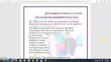 ECO-10  AND BECE-107 SOLVED ASSIGNMENT (HIN//ENG) 2019-20