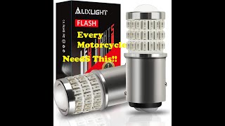 AUXLIGHT Red LED Tail Stop Light Strobes 5 Times then goes Solid Red