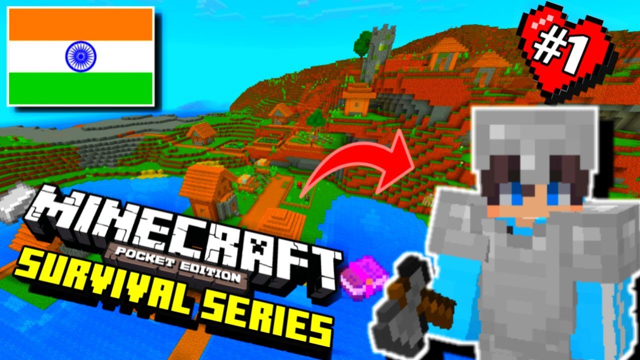 Minecraft Pe Survival series EP-1 in Hindi 1.19 🔥🔥| I found a village ...