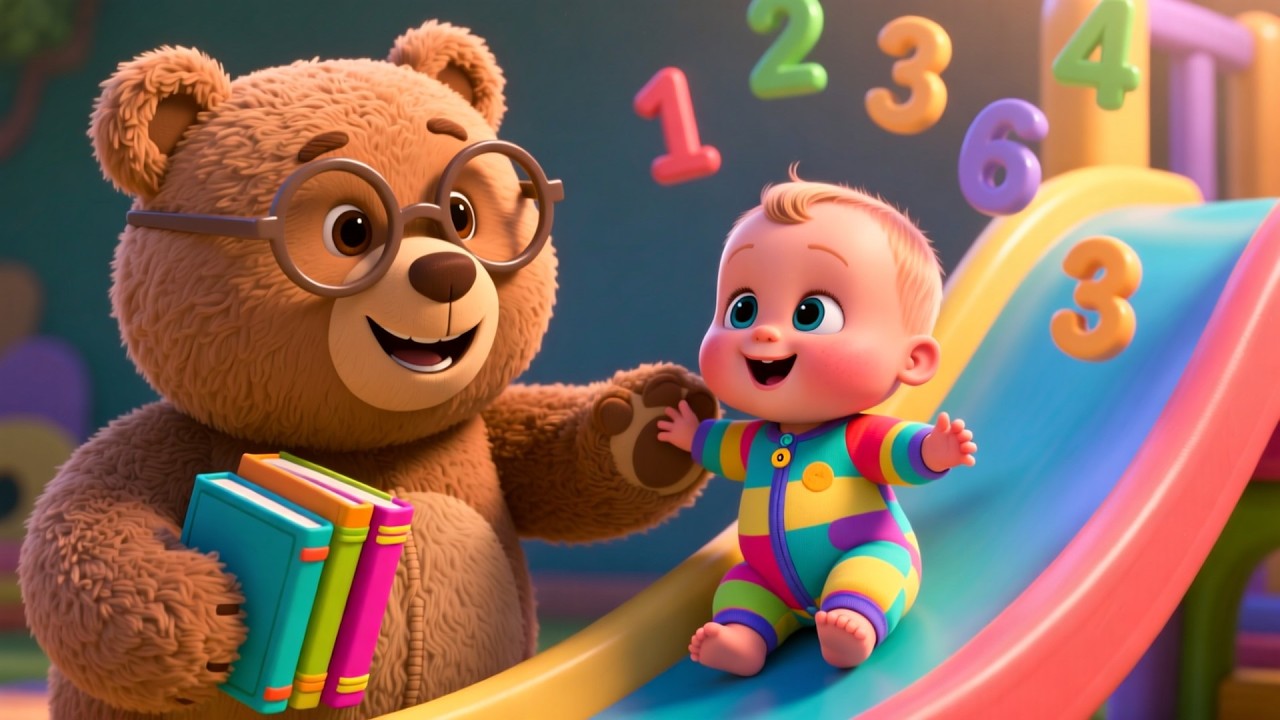 Bear Playground Study 🐻🎶 Fun Learning Song | Toddler ABCs & Numbers
