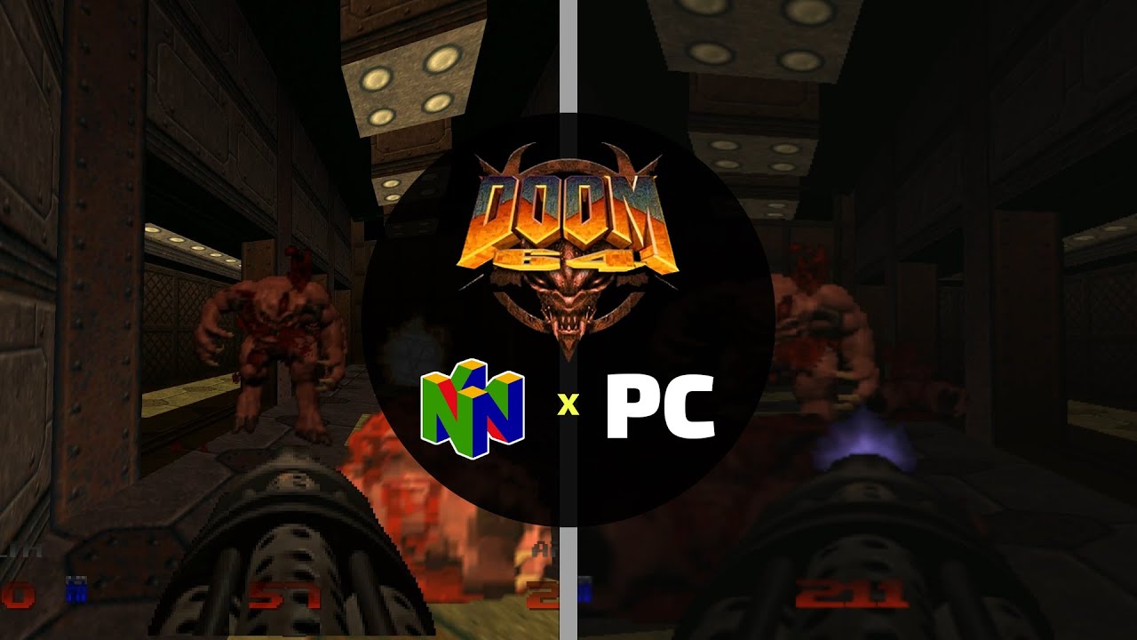 Doom 64 Graphics Comparison Nintendo 64 Vs Pc Youtube