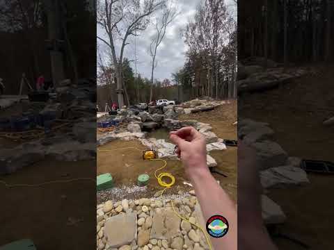 Koi Pond Build in a SNAP! #koipond #pondbuild  #koipondbuild #waterfall #aquascaping