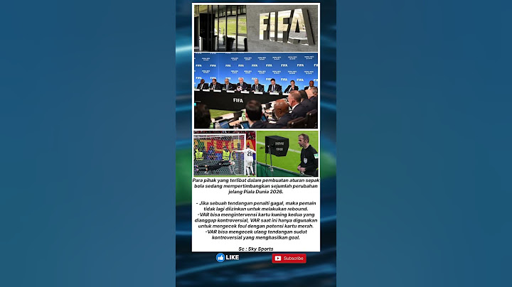 FIFA Akan Merubah Tiga Aturan Piala Dunia 2026⁉️😱#fifa #pialadunia2026 #fifaworldcup