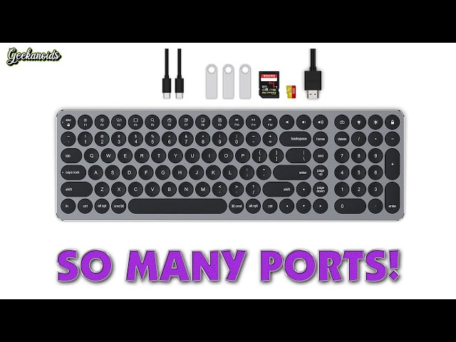 Kolude KeyHub All in One Keyboard with Multi Port Hub Review - YouTube