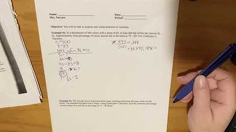 College Statistics Video Lesson 3 Chebyshev’s Theorem