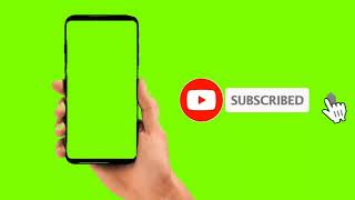 Green screen mobile frame/Green screen subscribe