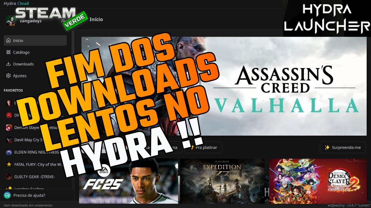 Hydra Launcher Como Melhorar a Velocidade de Download Nos Jogos