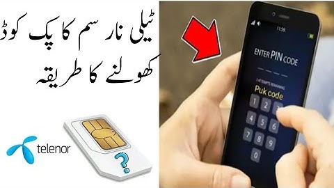 How to unlock Telenor sim puk code | Telenor sim ka puk code kholne ka tarika