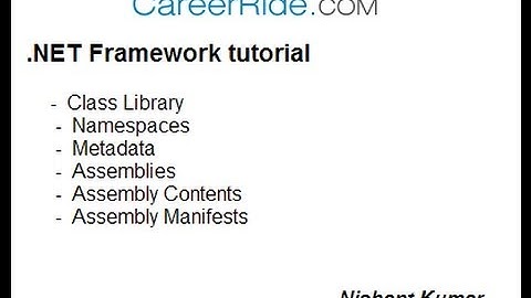 .NET Framework tutorial