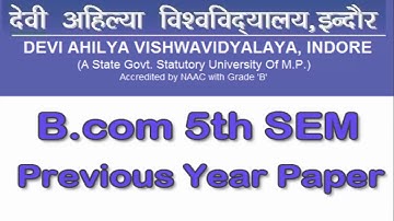 B.Com 5th Sem Exam Paper Principle of Marketing