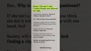 Blinkit CEO said 12 lakh Condom Packets Were Delivered Last Night #quotes #wisdom #psychology #life