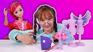드레스 스쿨룩 디자이너 장난감 인형 옷 만들기 놀이 DIY 지니 screenshot 2