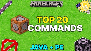 Top 20 Commands in Minecraft | 20 cool commands in Minecraft | JAVA + PE