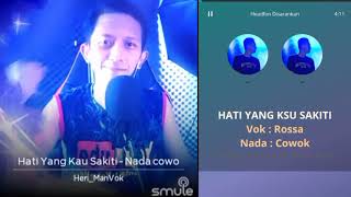 Hati Yang Kau Sakiti - Rossa (video karaoke duet bareng lirik) smule cover by Heri ManVok