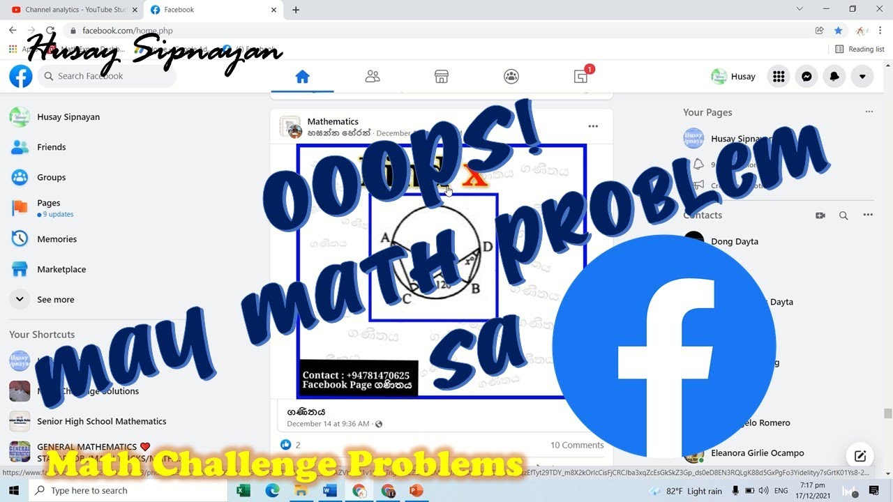 Math Challenge Problem No. 39 | Ooops!!! May math problem sa facebook ...