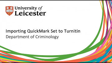 Turnitin Guide for Markers: Importing QuickMark Set