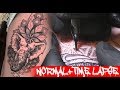 Elephant mandala - Tattoo time lapse + Real time