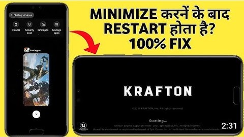 BGMI Restart problem after "incomming call" or "minimize" in back ground #viral YouTube playz