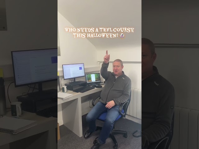 The voice says ‘you do’.. yeah, it’s talking to you! 👻 #officelife #halloween #teflteacher