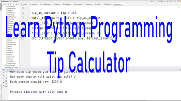 Learn Python Programming - Tip Calculator