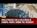 Napoli, crollo parziale della Vela Rossa di Scampia: paura e rabbia tra i residenti