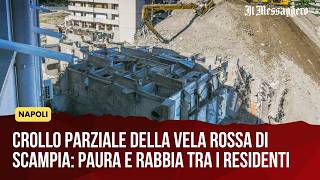 Napoli, crollo parziale della Vela Rossa di Scampia: paura e rabbia tra i residenti