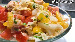 Gătesc de 2 ori pe zi, la micul dejun și la cină!Cea mai gustoasă salată de varză Olesea Slavinski