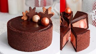 Strawberry chocolate cake : ｜brechel