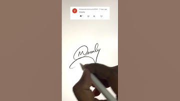 Moonly Signature Style. Trendy cursive Sign in iPad Procreate. Letter M Design. #shorts #signature