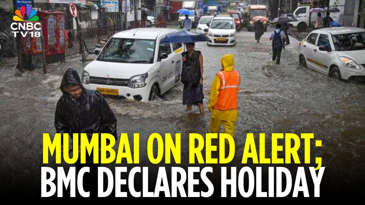 Monsoon Mayhem In Mumbai | Heavy Rain In Mumbai | IMD Issues Red Alert ...