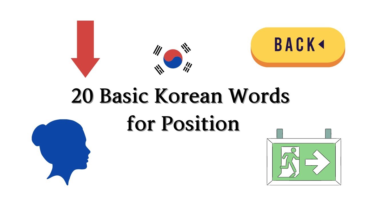 20 Basic Korean Words for Position YouTube