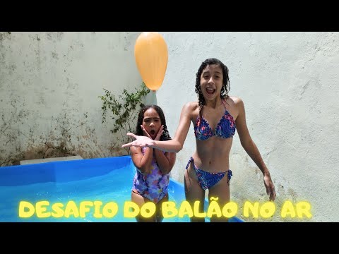 Desafio do balão no ar na piscina | Balloon challenge in the air in the pool
