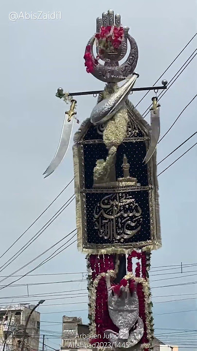 Alam Ghazi Abbas A.S! Anjuman Abbasiya Arbaeen Juloos Alld 2023! #juloos #alam #arbaeen #shorts