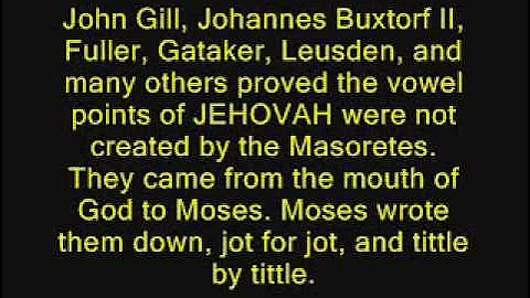 Is GOD's name YEHOVAH/JEHOVAH or Yahweh?