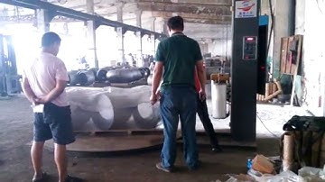 TP1650F-L pallet wrapping machine for pipe fitting