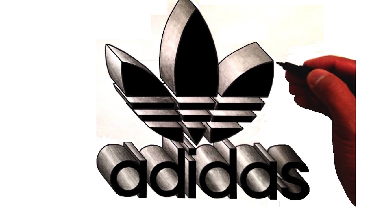 how to draw a adidas sign