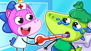 Baby! Don’t Be Scared of the Doctor! | Little Dinosaur Got Sick | Teeny Mimi