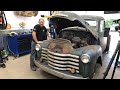 Will It Run? 1950 Chevy pickup pulled from the forest | Redline Update LIVE