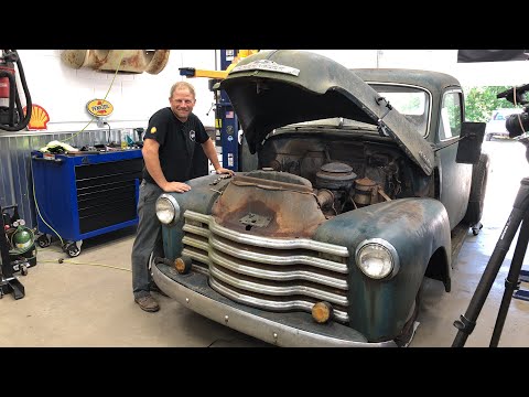 Will It Run? 1950 Chevy pickup pulled from the forest | Redline Update LIVE