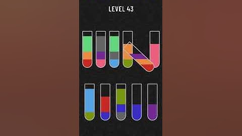 water sort game level 43 | walkthrough puzzle #watersort # watersortgame #waterpuzzle #solvewater