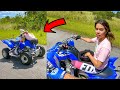 She almost flipped then quad breaks down