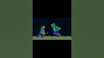 Steve Vs Zombie #fight #minecraft #minecraftshorts #minecraftanimation #minecraftsteve