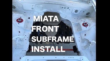 Miata Front Subframe Install