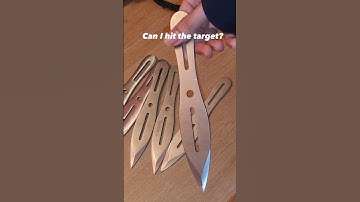 Can I hit the target with throwing knives? #shorts