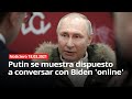 Putin se muestra dispuesto a conversar con Biden 'online' - NOTICIERO 18/03/2021