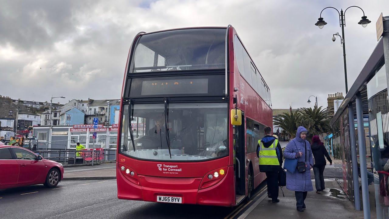 *Power Mode!* *Hill Climb!* Go Cornwall Bus ADL Enviro 400 E40D 529 WJ65 BYV Route 2