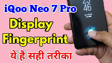how to display fingerprint lock iqoo neo 7 pro, iqoo neo 7 pro fingerprint lock