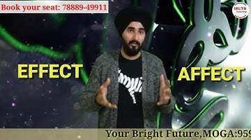 Common Confusing Words In English With Meaning | Affect Vs Effect Easy  Explanation  Ielts Task 2