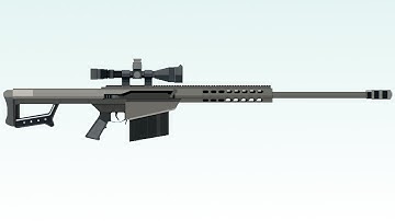 Modeling sniper in Blender ; Final part